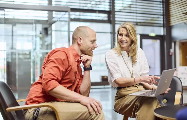 Employee with laptop